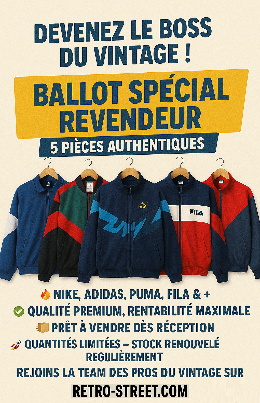 Ballot spécial revendeur lot x5 Sweatshirt et sweat à capuche homme de S a XXL