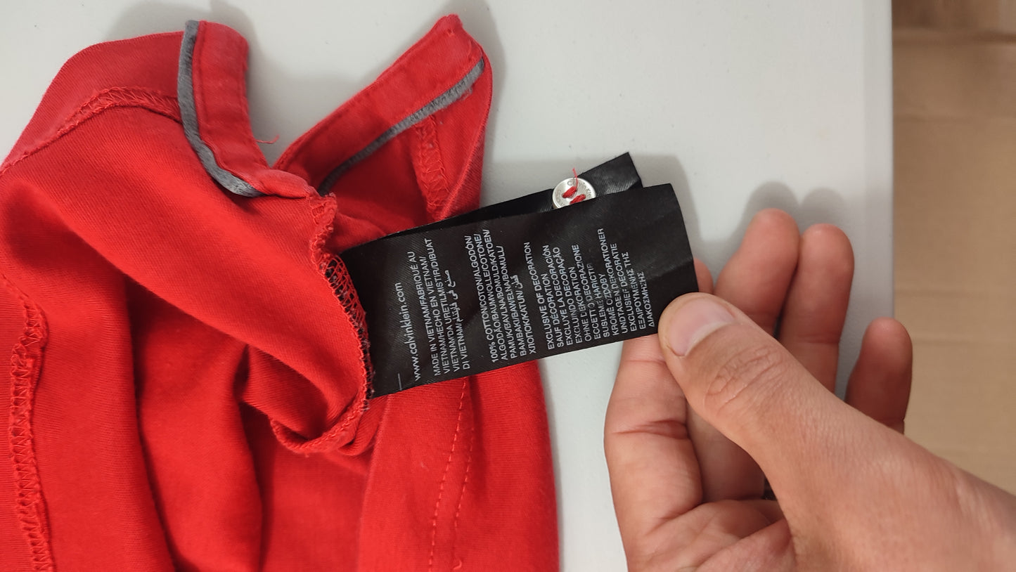 Vêtement Homme Polo rouge Calvin Klein taille S #RETROSTREET