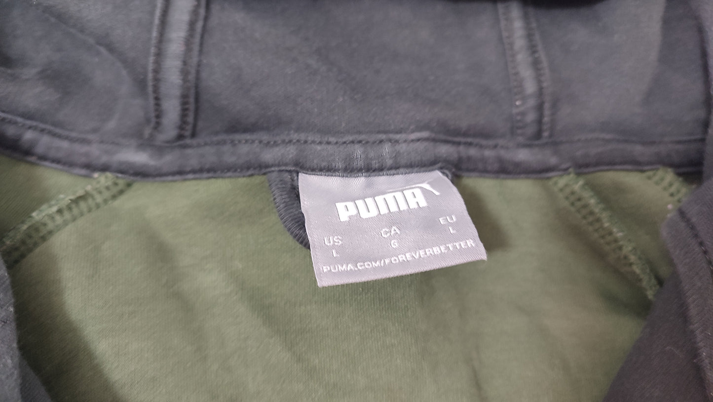Vêtement Homme veste sweat à capuche noir et vert Puma taille L #RETROSTREET