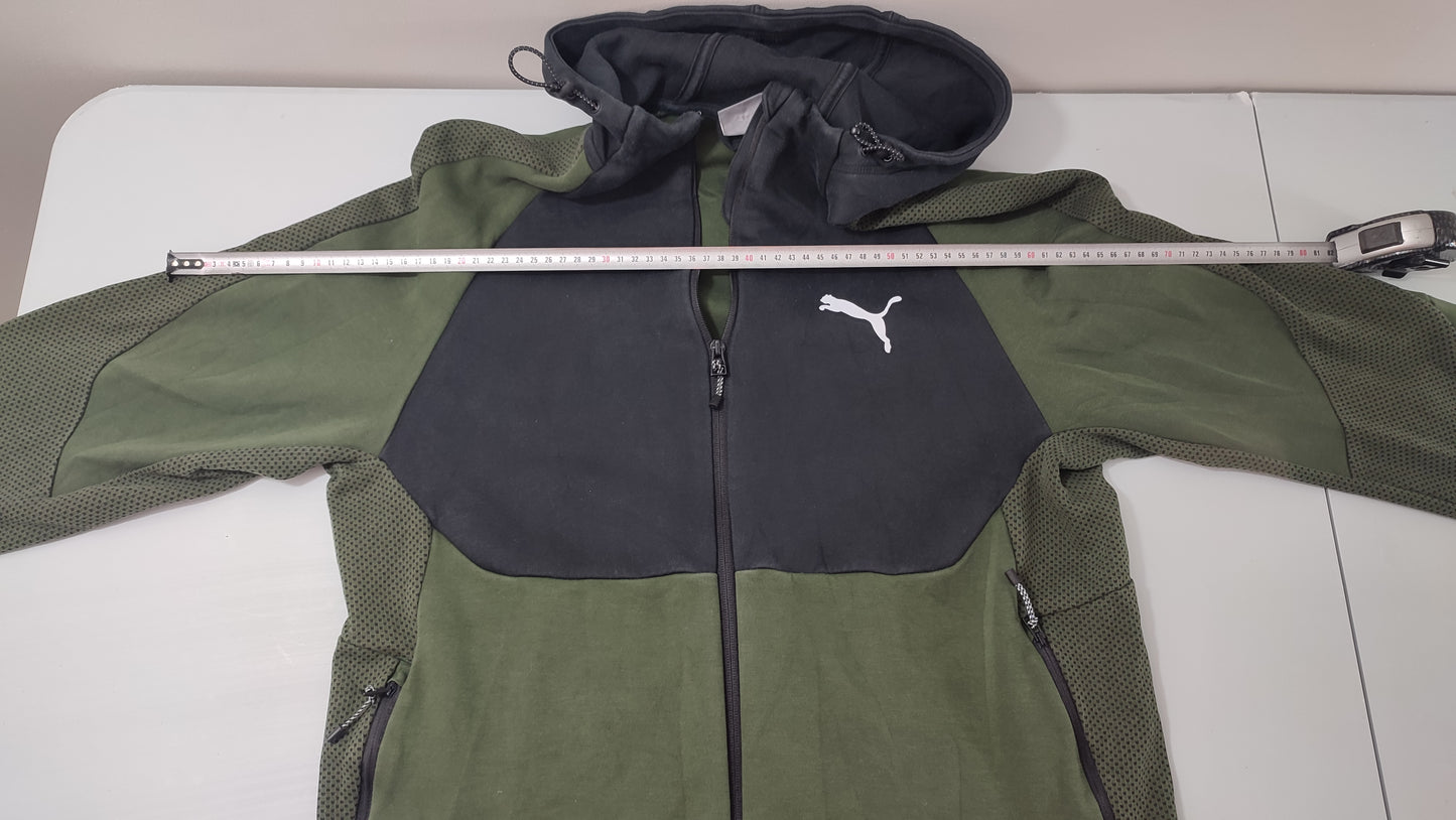 Vêtement Homme veste sweat à capuche noir et vert Puma taille L #RETROSTREET