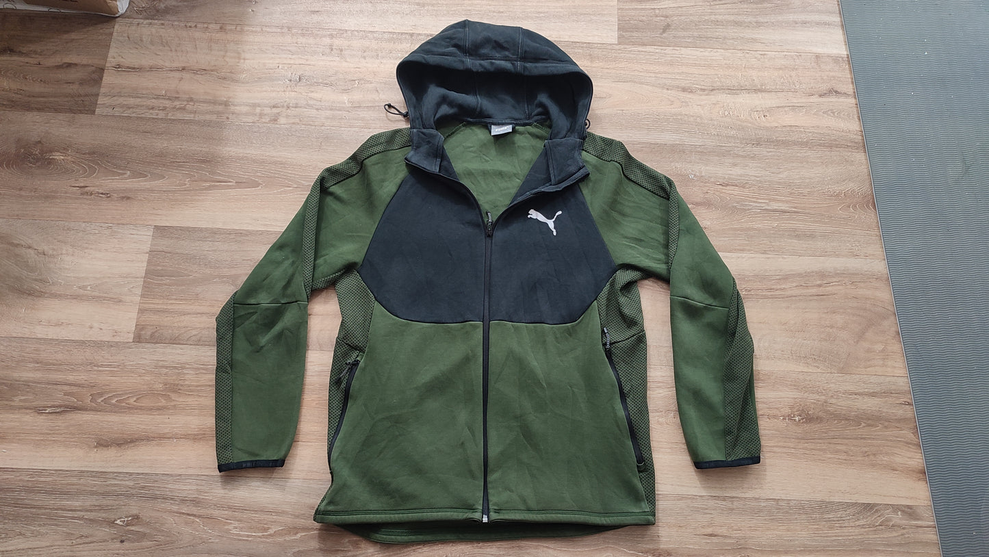 Vêtement Homme veste sweat à capuche noir et vert Puma taille L #RETROSTREET