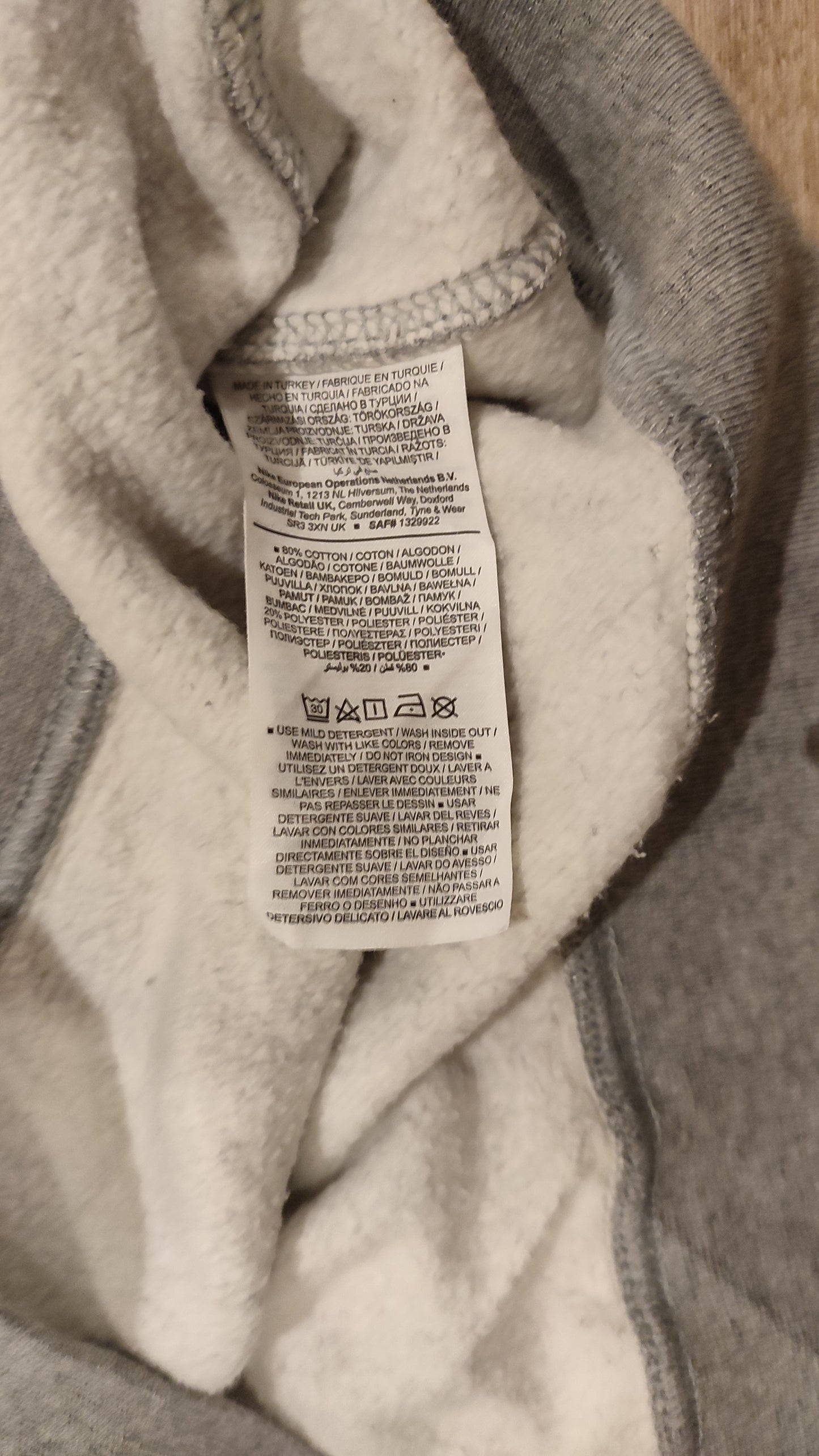 Vêtement Homme Pull Sweatshirt Nike gris taille S #RETROSTREET