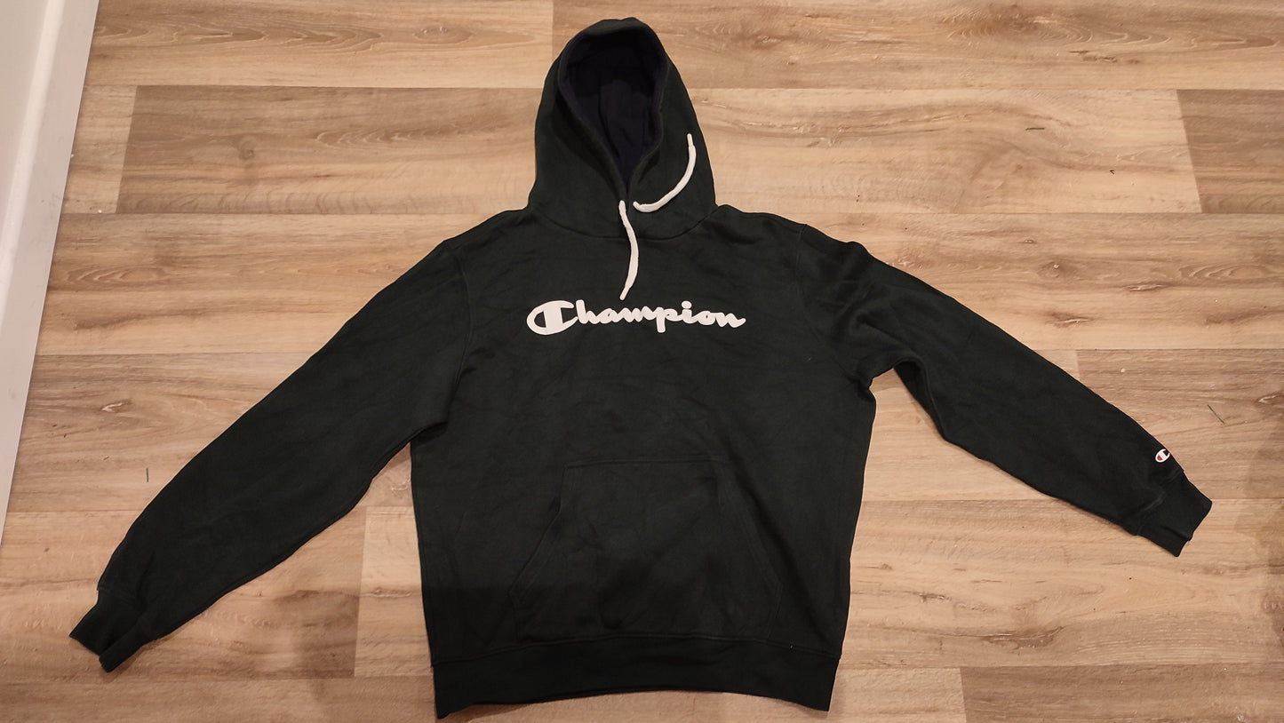 Vêtement Homme Sweat capuche vert foncé Champion taille L #RETROSTREET
