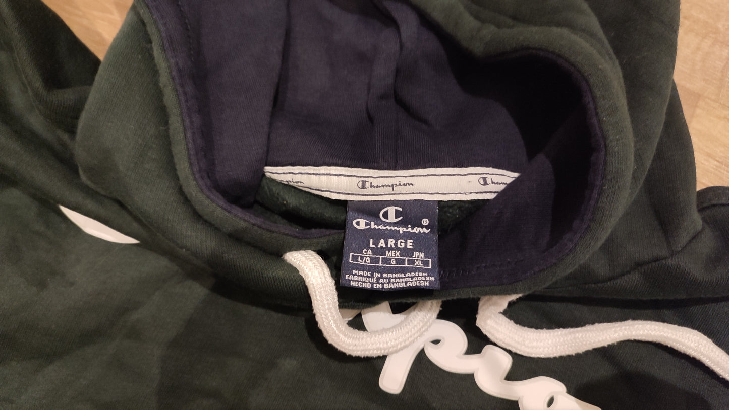 Vêtement Homme Sweat capuche vert foncé Champion taille L #RETROSTREET