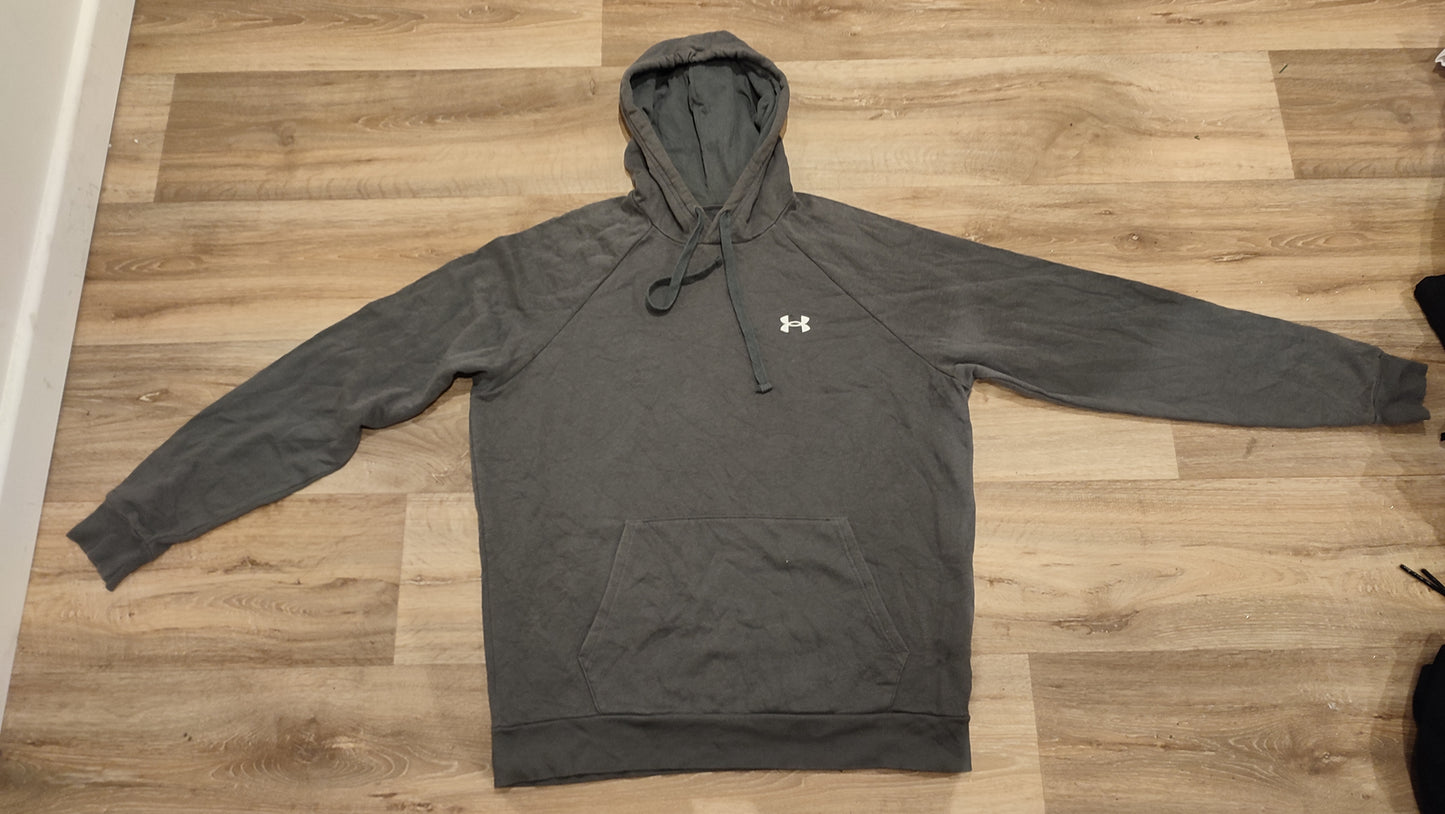 Vêtement Homme Sweat pull capuche gris Under Armour avec poche centrale taille L #RETROSTREET