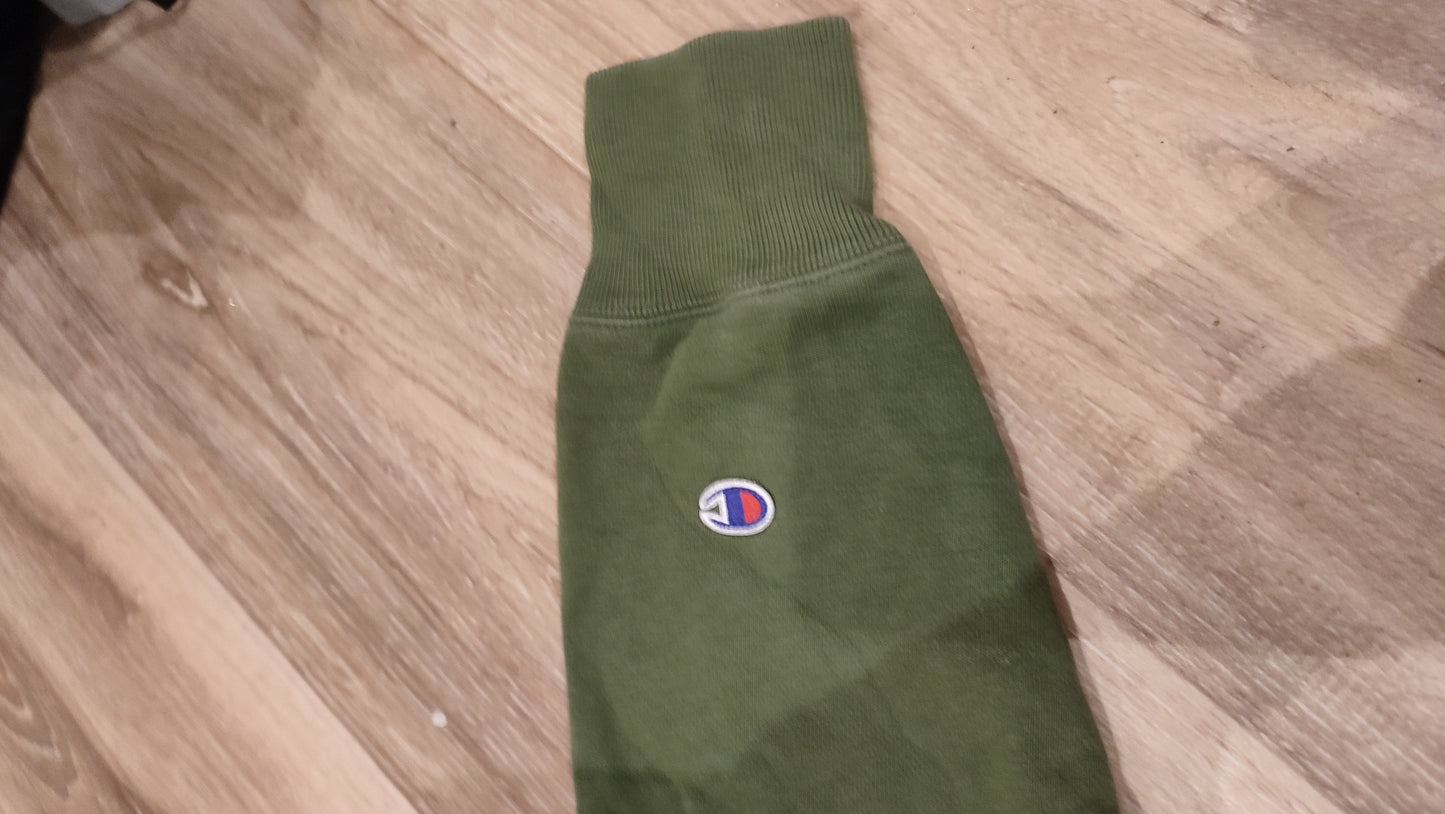 Vêtement Homme Sweat pull capuche vert Champion taille XS #RETROSTREET