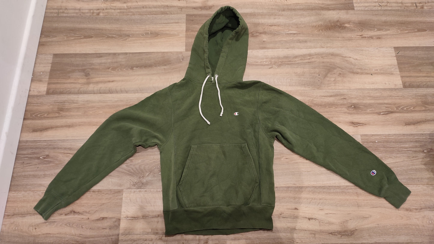 Vêtement Homme Sweat pull capuche vert Champion taille XS #RETROSTREET
