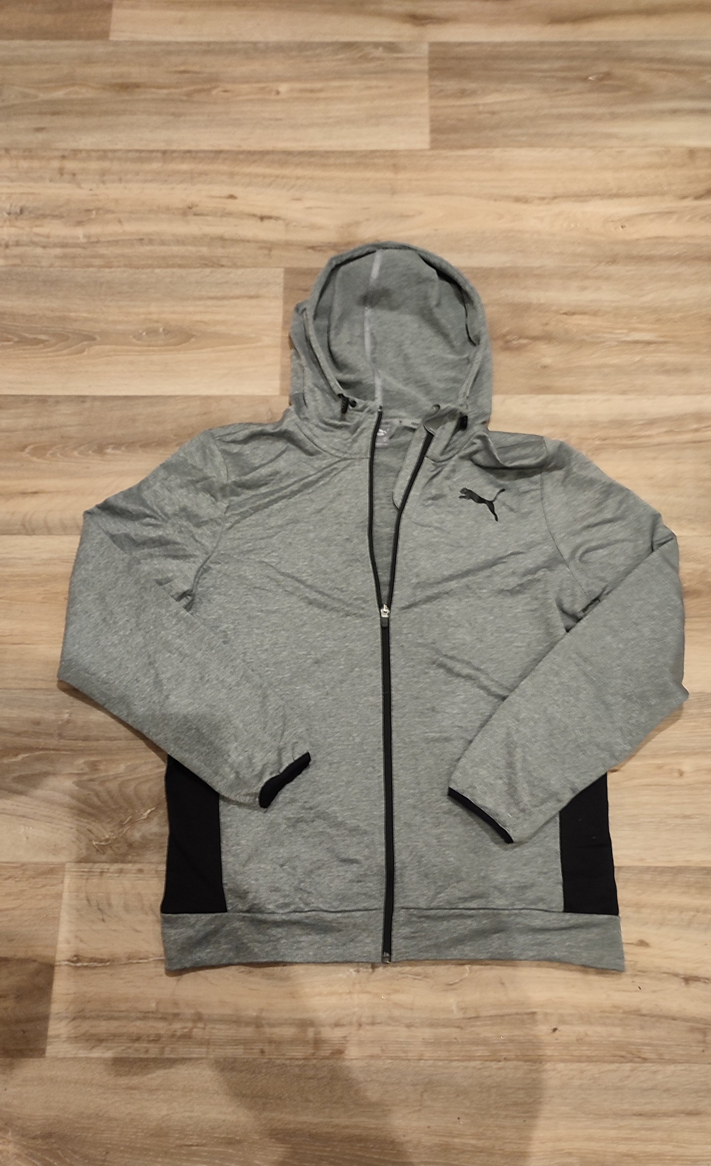 Vêtement Homme veste capuche zip Puma grise taille M #RETROSTREET