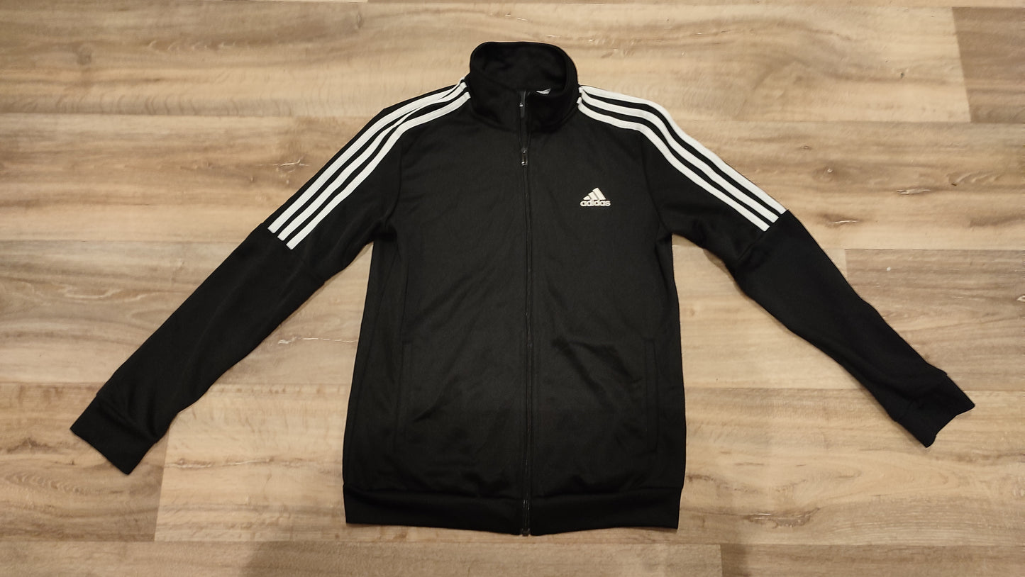 Vêtement Homme Veste zippé Adidas noir bande blanche taille M #RETROSTREET