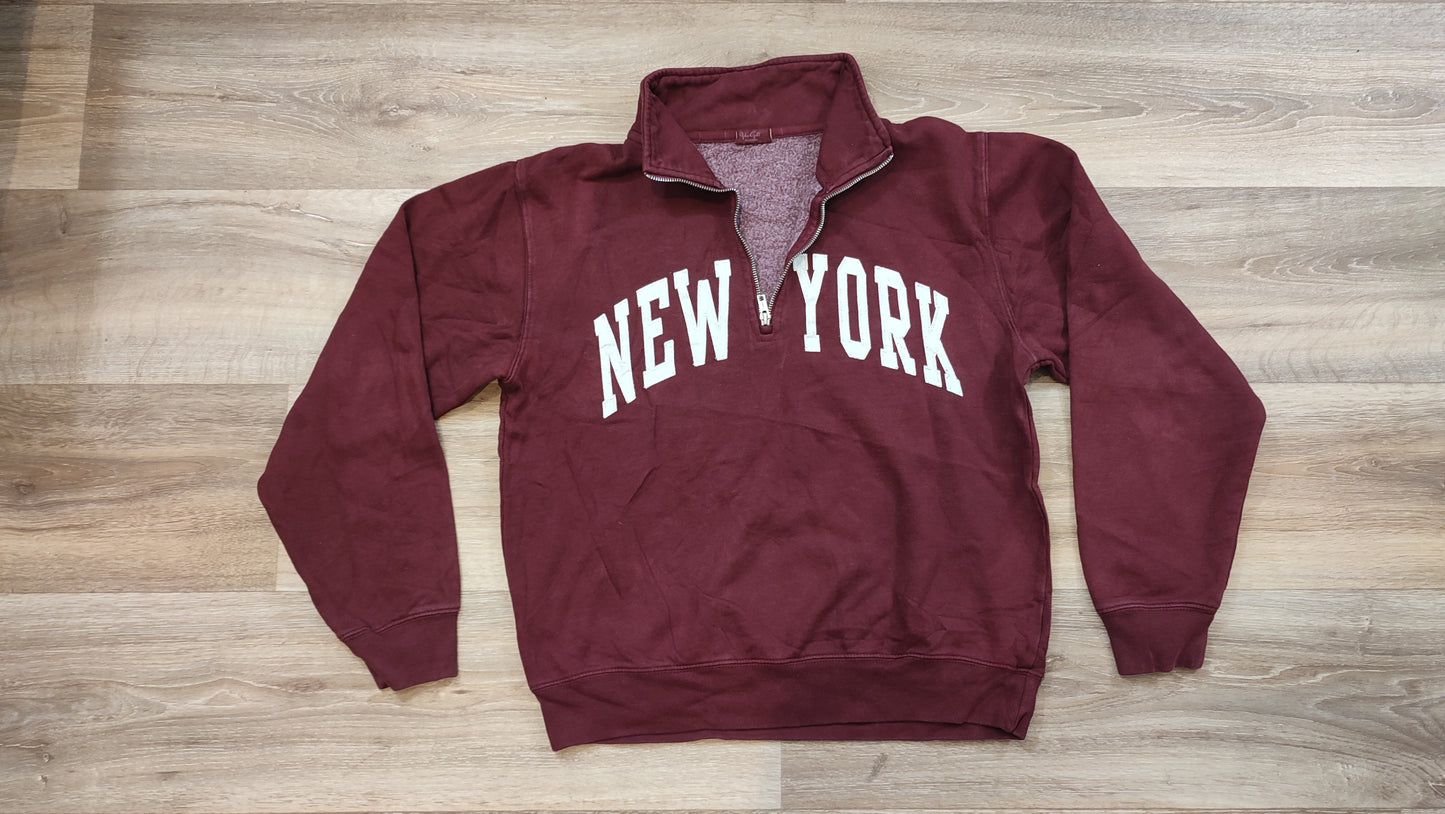 Vêtement Femme Sweatshirts Sweats pull 1/4 zippé bordeaux Brandy Melville taille M 160/84A #Retrostreet