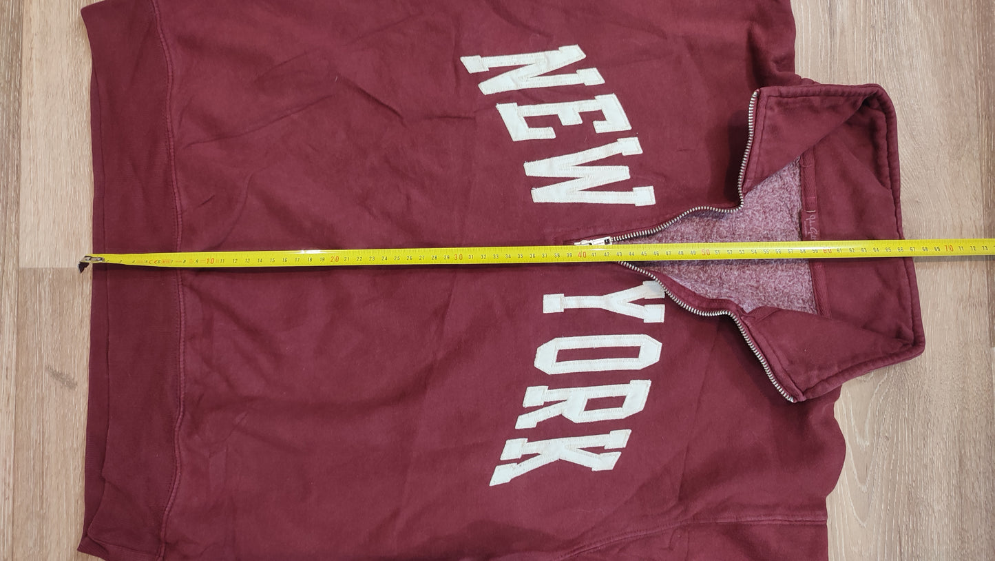 Vêtement Femme Sweatshirts Sweats pull 1/4 zippé bordeaux Brandy Melville taille M 160/84A #Retrostreet
