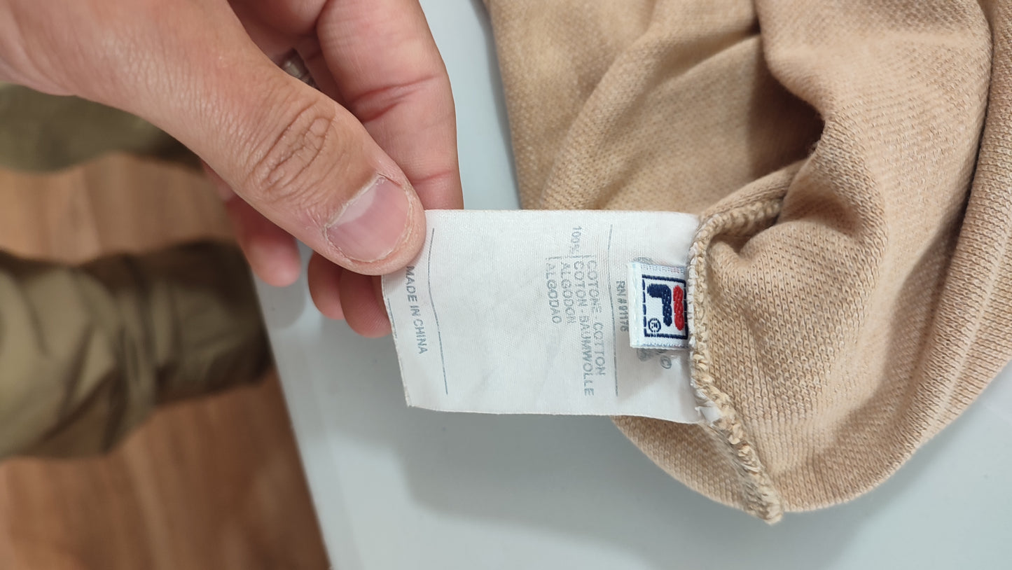 Vêtement Homme Polo manche courte Fila beige crème taille S #Retrostreet