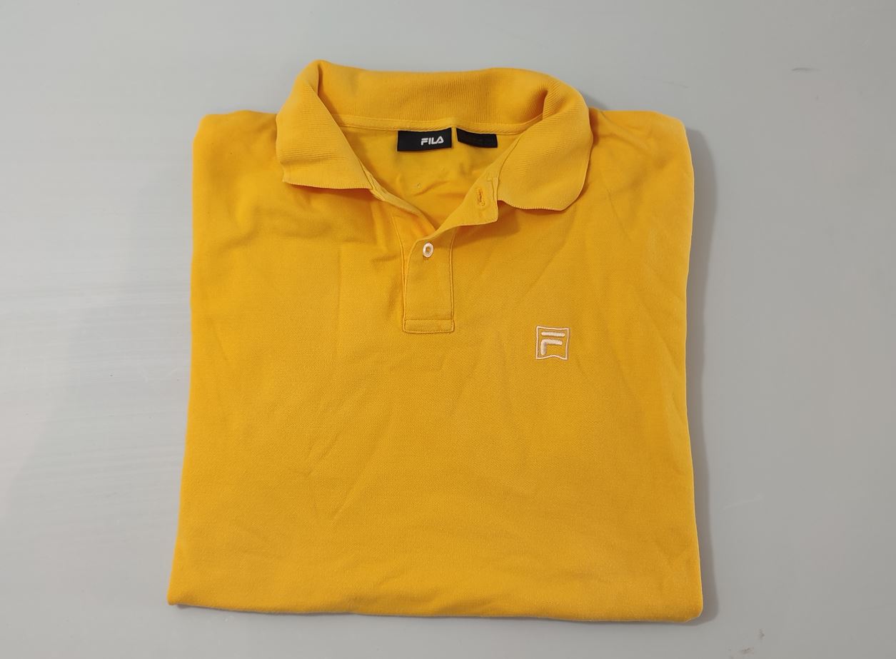 VĂŞtement Homme Polo manche courte Fila jaune taille XXL #Retrostreet
