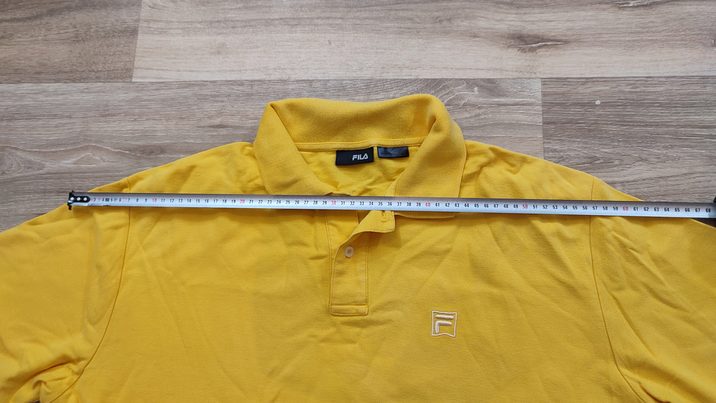 VĂŞtement Homme Polo manche courte Fila jaune taille XXL #Retrostreet