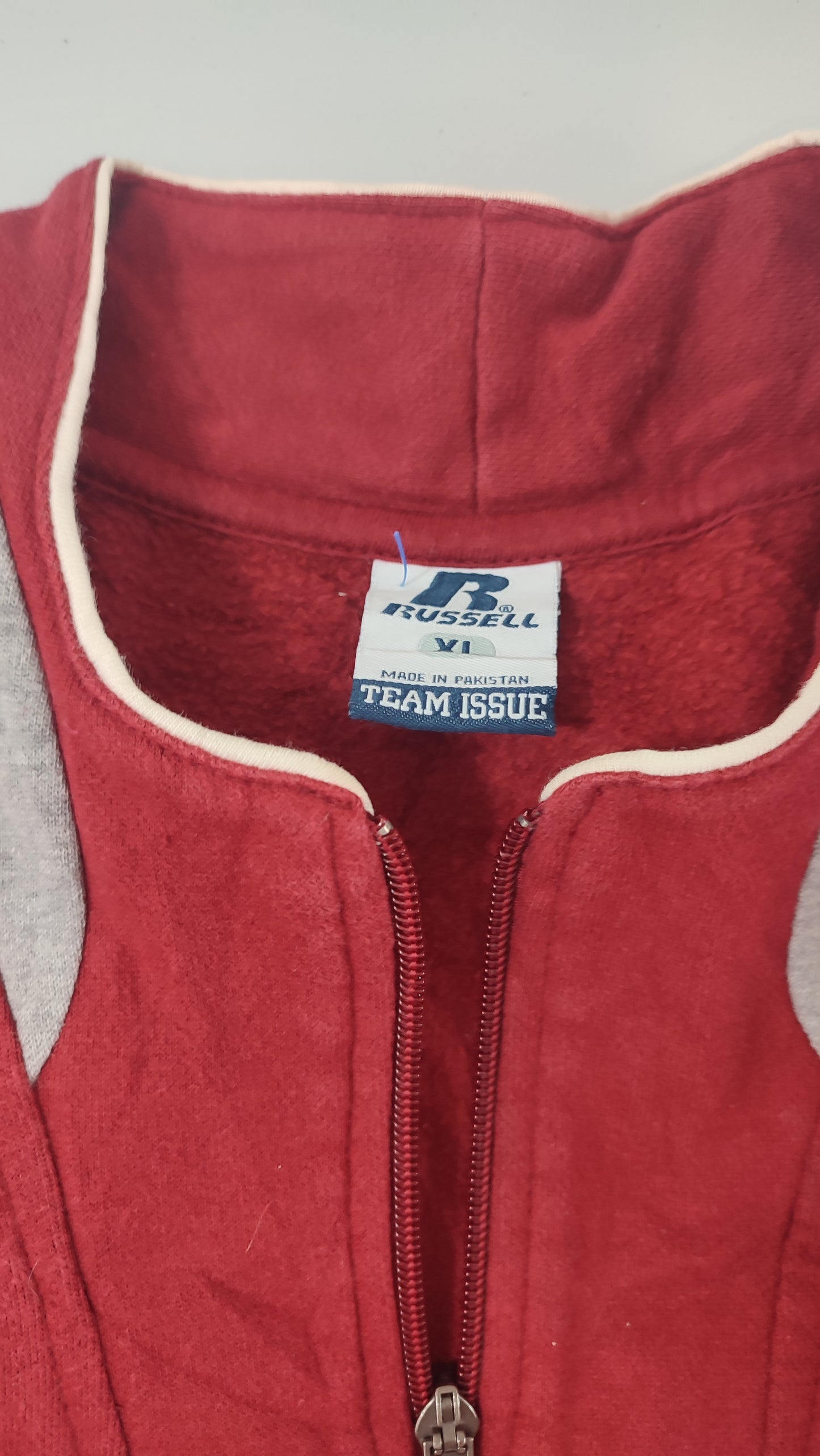 Vêtement Homme Pull gilet sweat rouge Russell taille XL #RETROSTREET