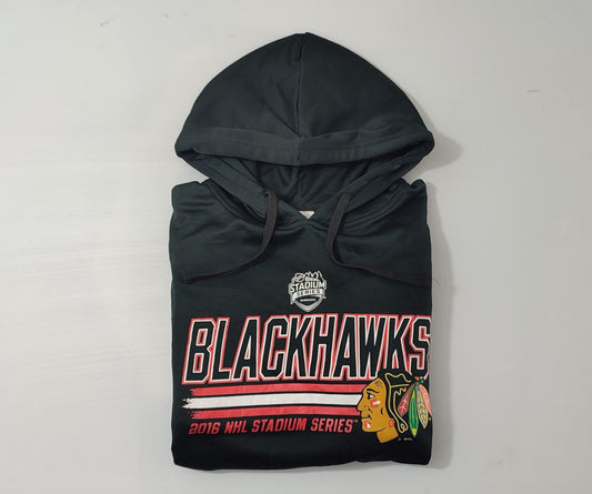 VĂŞtement Homme Sweat Ă  capuche noir Blackhawks NHL taille M #Retrostreet