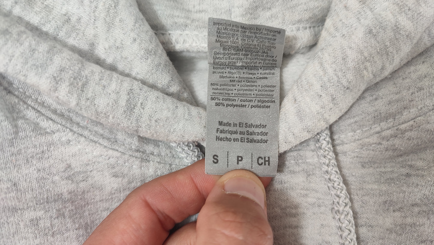 Vêtement Homme Sweatshirts Sweats pull à capuche gris blanc Gildan taille S #Retrostreet