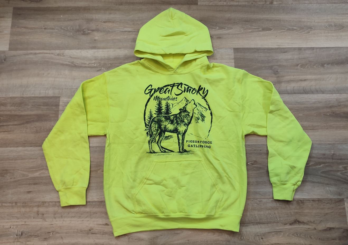 Vêtement Homme Sweatshirts Sweats pull à capuche jaune fluo Gildan dryBlend taille M #Retrostreet