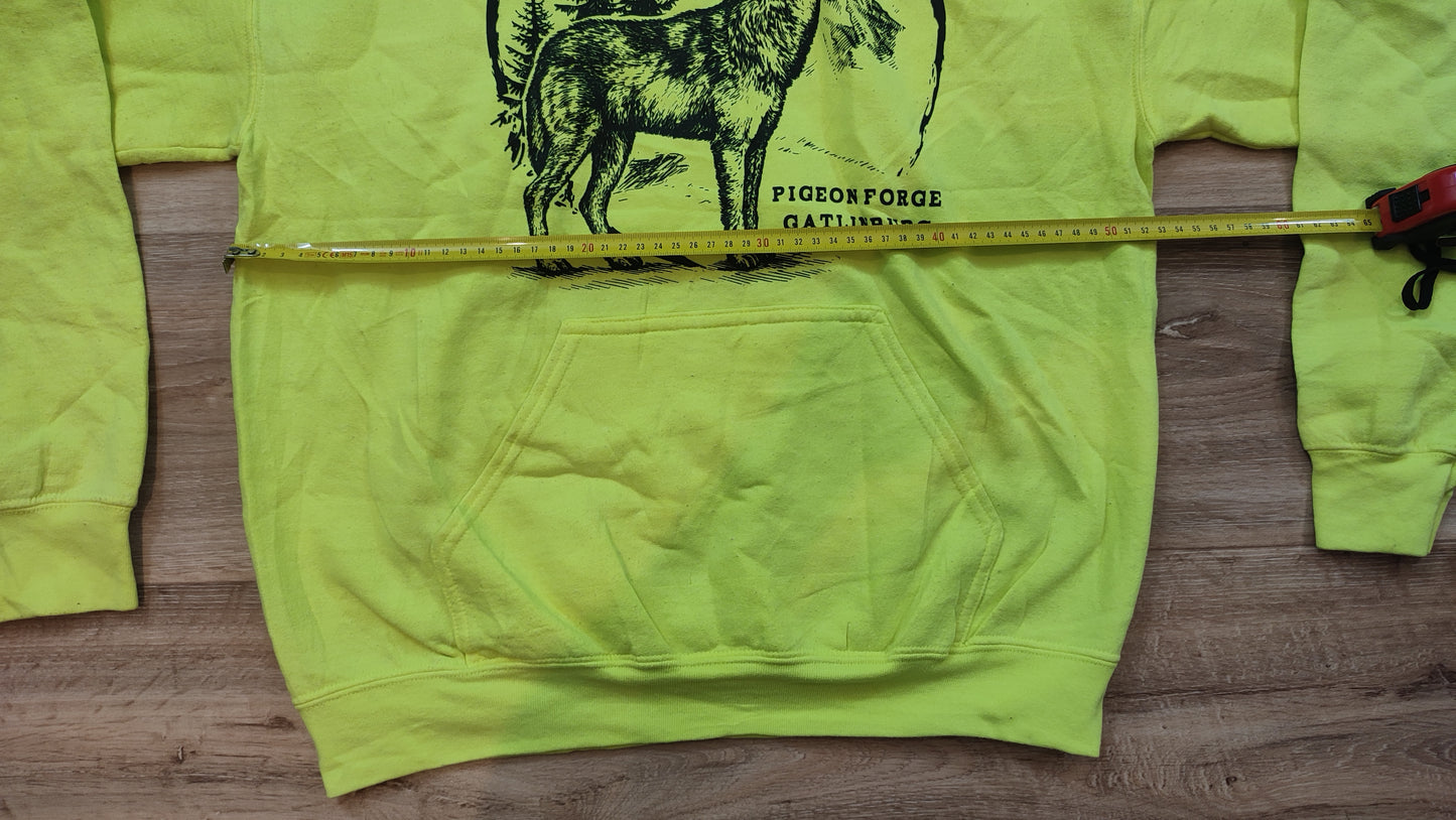 Vêtement Homme Sweatshirts Sweats pull à capuche jaune fluo Gildan dryBlend taille M #Retrostreet