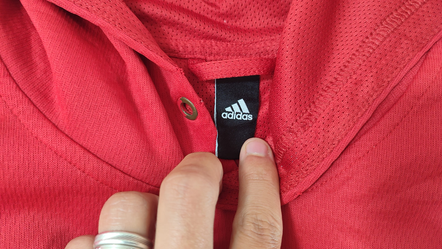 Vêtement Homme Sweatshirts Sweats pull à capuche rouge Adidas taille XL #Retrostreet