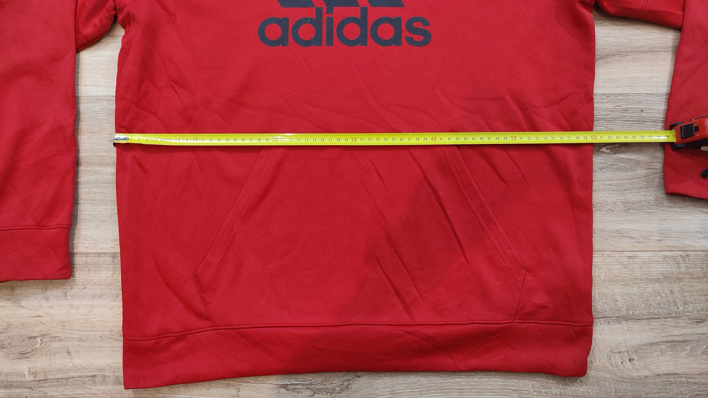 Vêtement Homme Sweatshirts Sweats pull à capuche rouge Adidas taille XL #Retrostreet