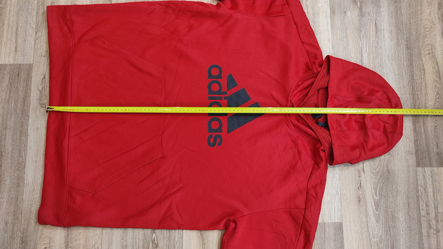 Vêtement Homme Sweatshirts Sweats pull à capuche rouge Adidas taille XL #Retrostreet
