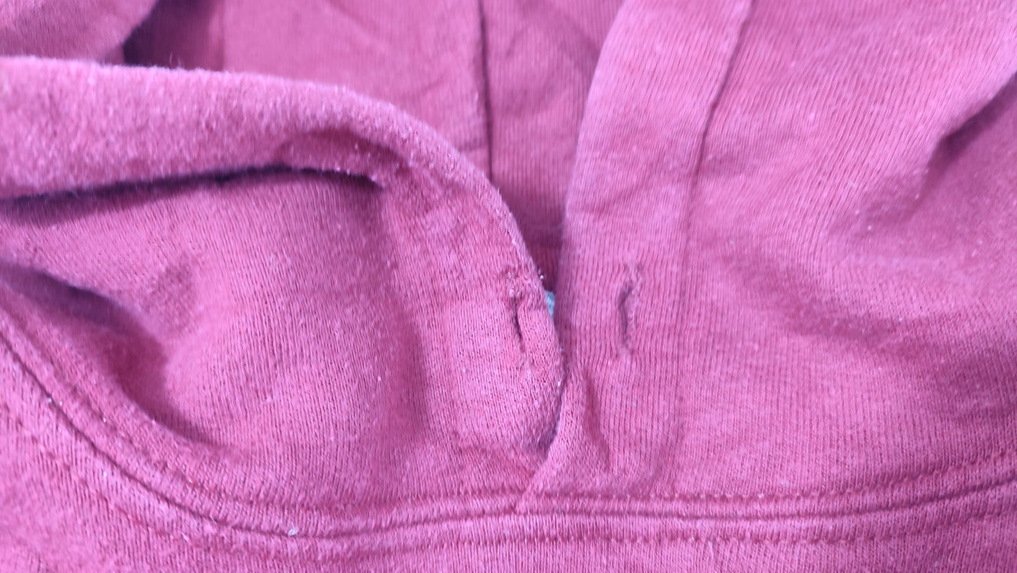 Vêtement Homme Sweatshirts Sweats pull à capuche rouge bordeaux Gildan Heavy Blend taille L #Retrostreet