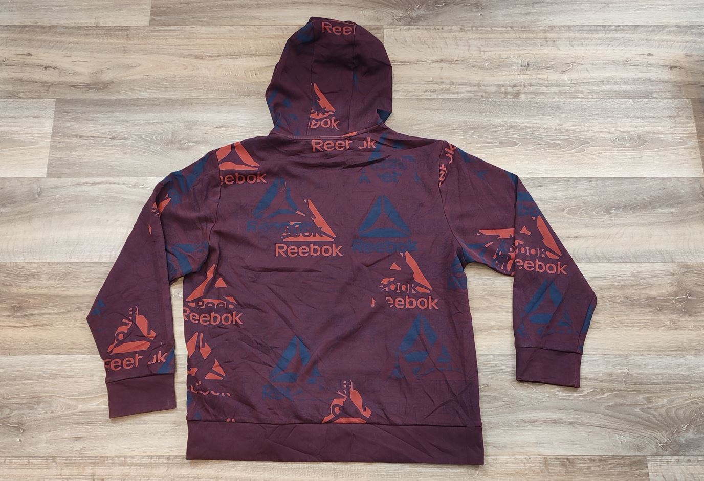 Vêtement Homme Sweatshirts Sweats pull à capuche rouge bordeaux Reebok taille XL #Retrostreet