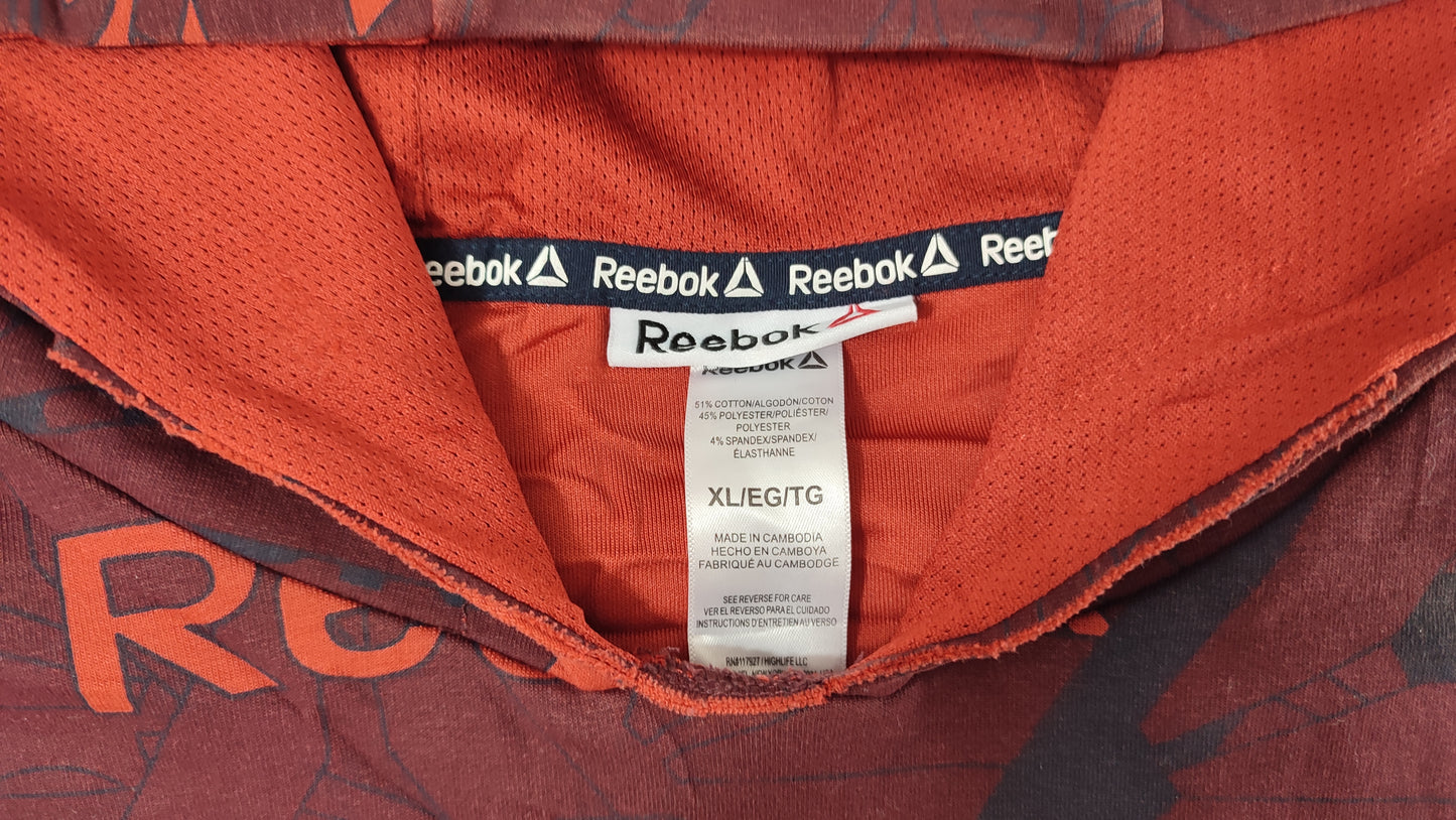 Vêtement Homme Sweatshirts Sweats pull à capuche rouge bordeaux Reebok taille XL #Retrostreet