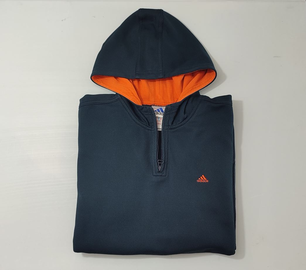 Vêtement Homme Sweats sweat pull à capuche Adidas bleu marine taille L #Retrostreet