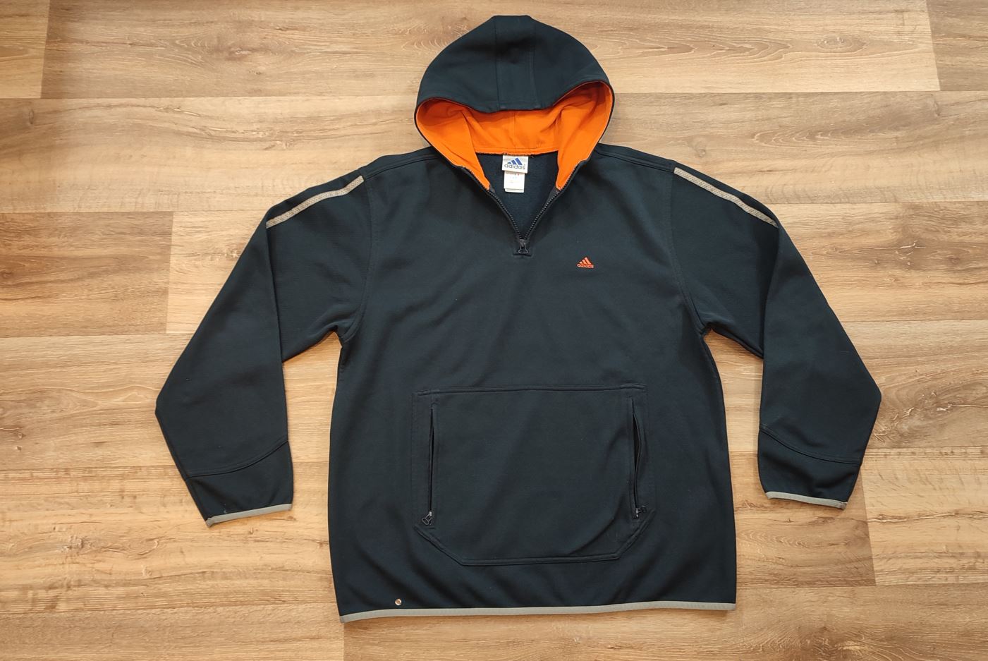 Vêtement Homme Sweats sweat pull à capuche Adidas bleu marine taille L #Retrostreet