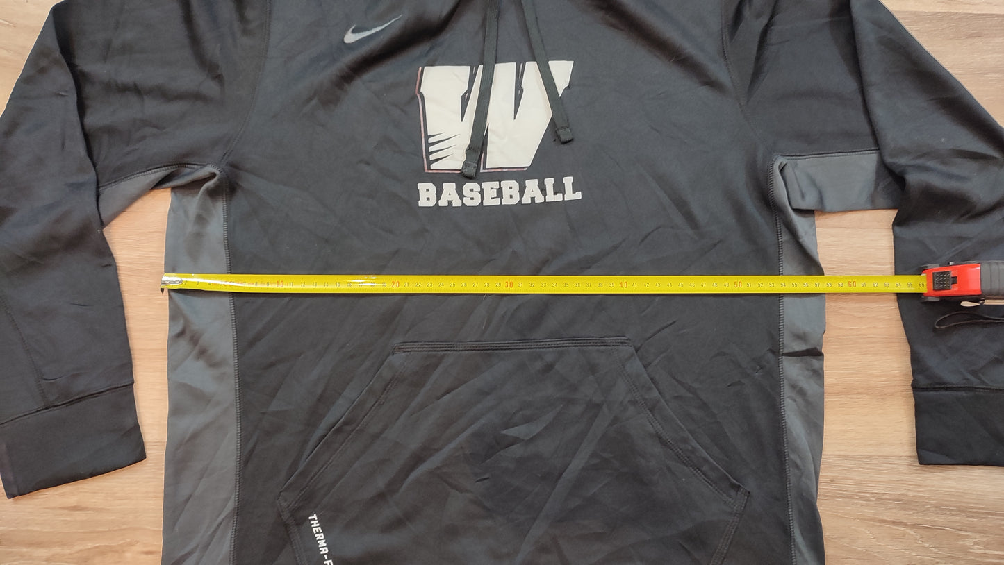 Vêtement Homme Sweat sweatshirt à capuche noir abimé Nike Therma-fit taille L #Retrostreet