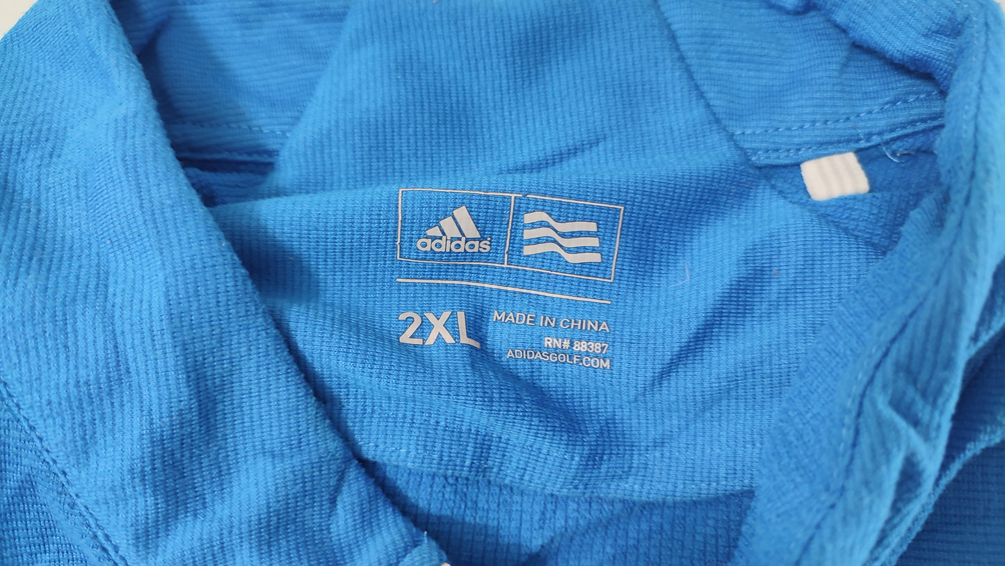 Vêtement Homme Sweat zippé 1/4 Haut de sport bleu Adidas taille XXL 2XL #Retrostreet