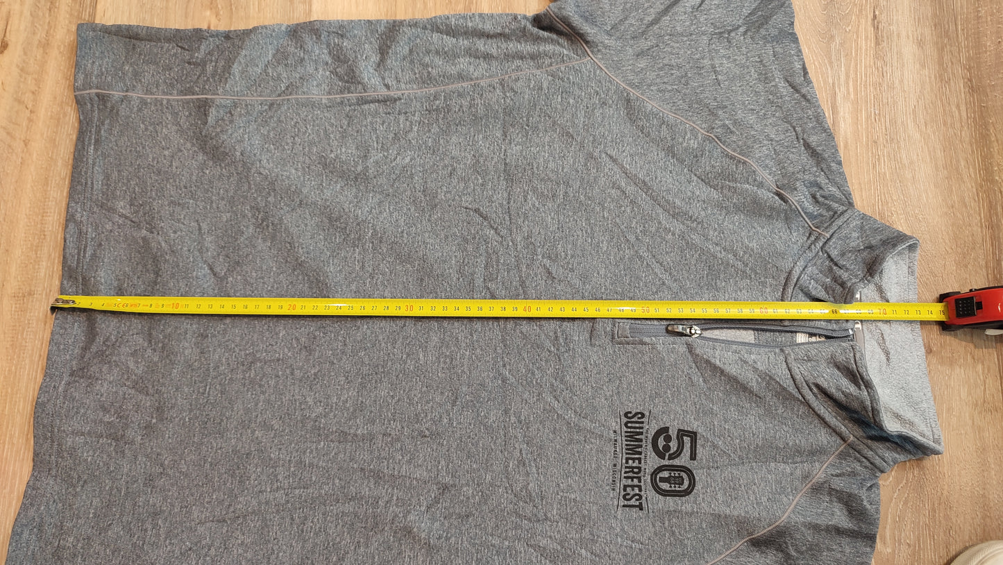 Vêtement Homme Sweat zippé 1/4 Haut de sport gris Champion taille L #Retrostreet