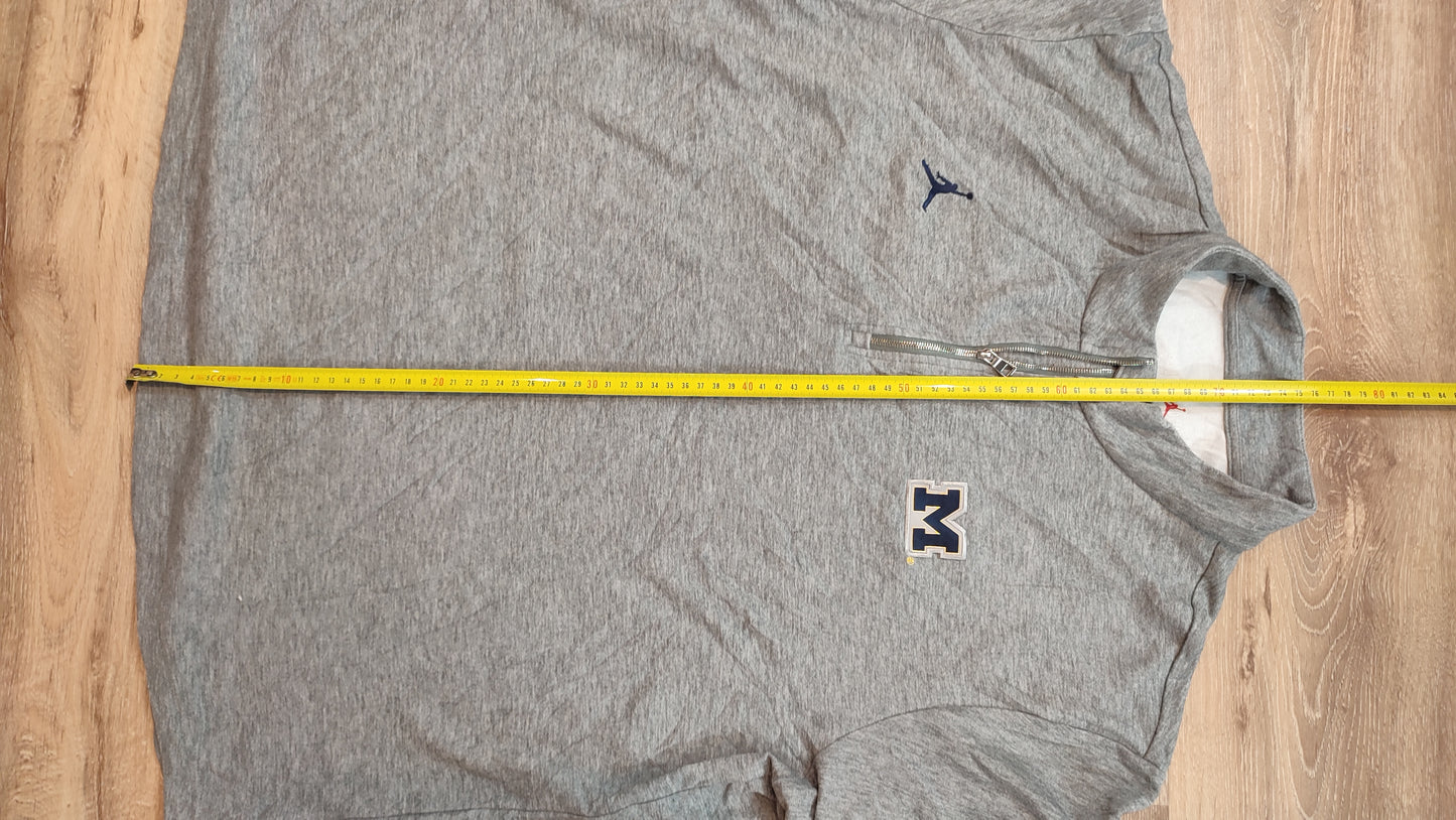 Vêtement Homme Sweat zippé 1/4 Haut de sport gris Jordan taille XL #Retrostreet