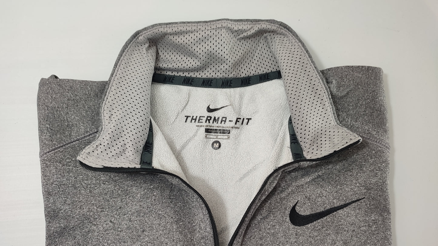 Vêtement Homme Sweat zippé 1/4 Haut de sport gris Nike therma-fit taille M #Retrostreet