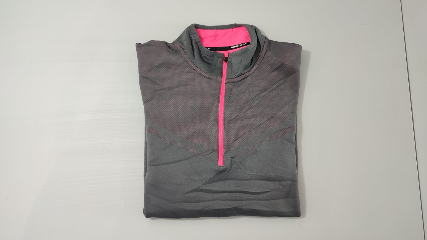Vêtement Homme Sweat zippé 1/4 Haut de sport gris rose Nike Nikegolf taille M #Retrostreet