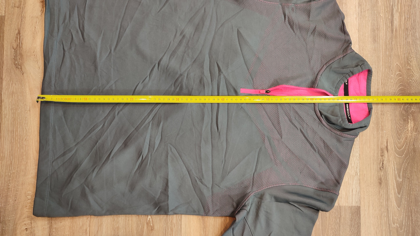 Vêtement Homme Sweat zippé 1/4 Haut de sport gris rose Nike Nikegolf taille M #Retrostreet
