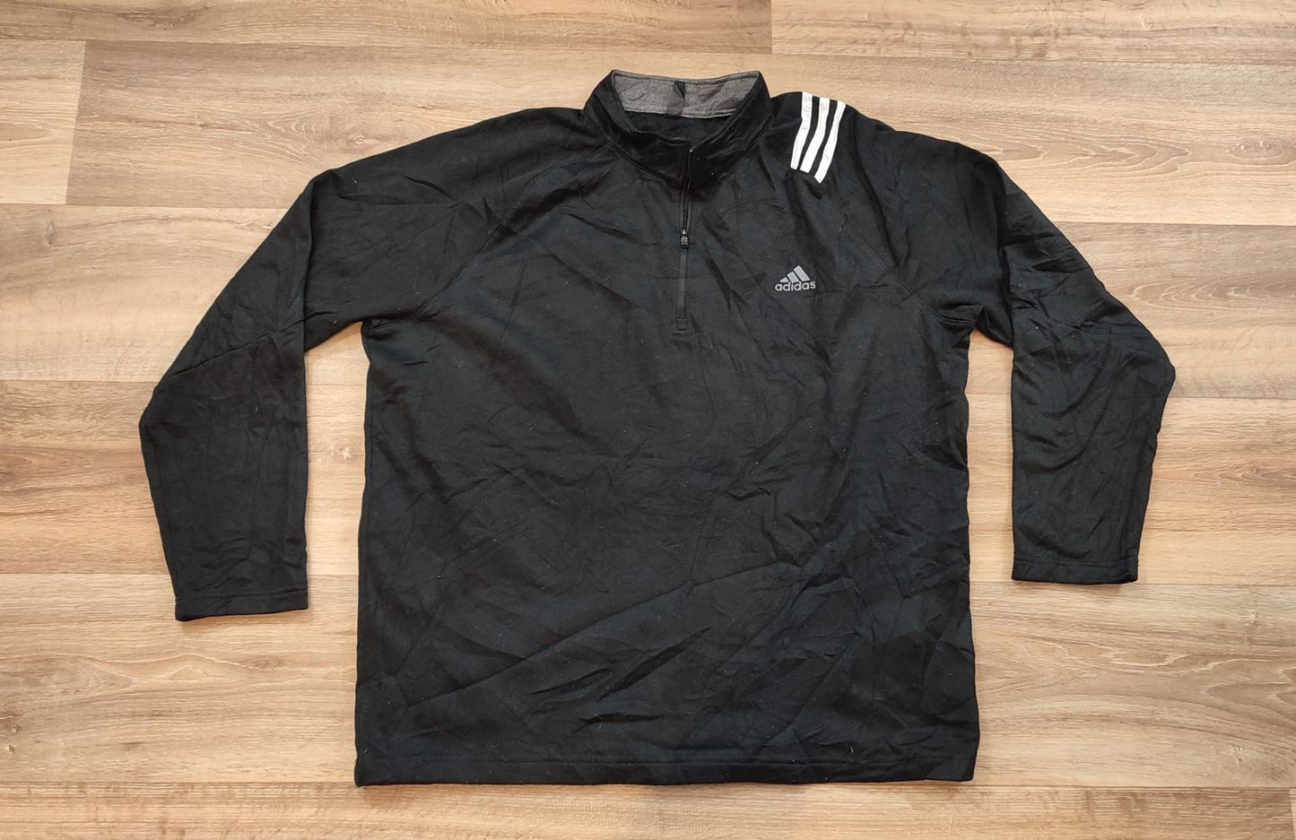 Vêtement Homme Sweat zippé 1/4 Haut de sport noir Adidas golf taille XL #Retrostreet