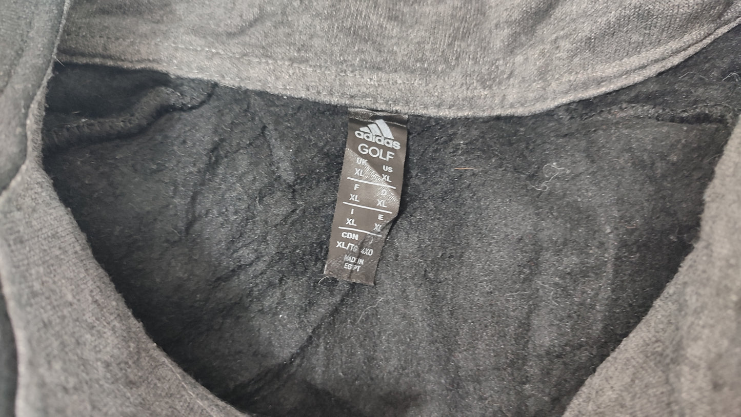 Vêtement Homme Sweat zippé 1/4 Haut de sport noir Adidas golf taille XL #Retrostreet