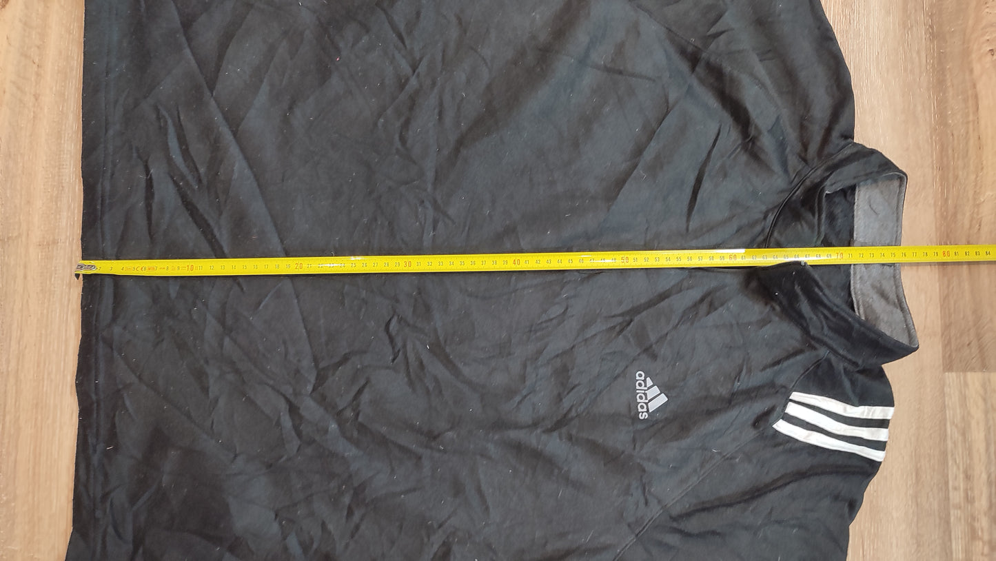 Vêtement Homme Sweat zippé 1/4 Haut de sport noir Adidas golf taille XL #Retrostreet