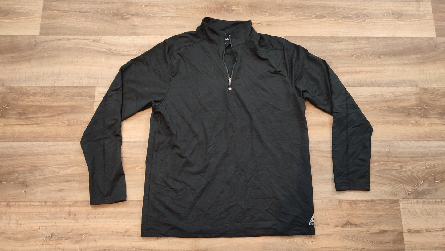 Vêtement Homme Sweat zippé 1/4 Haut de sport noir Reebok taille L #Retrostreet