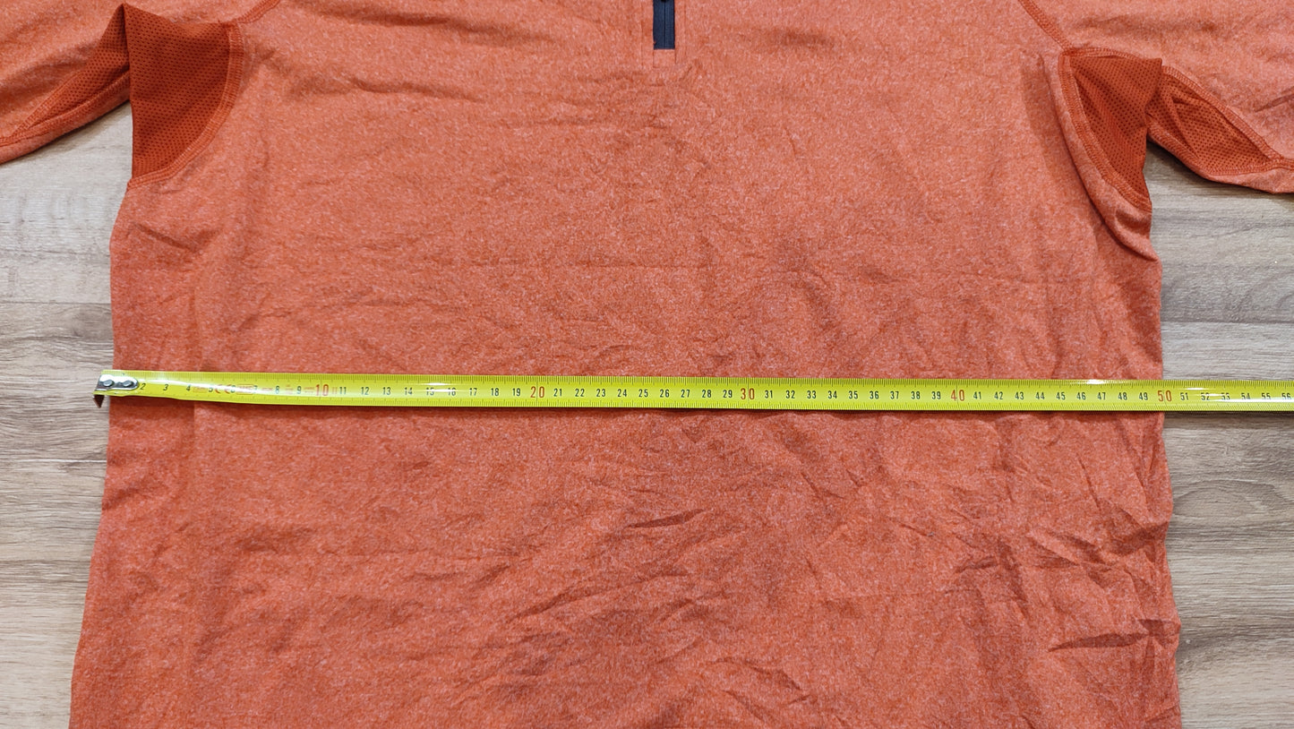 Vêtement Homme Sweat zippé 1/4 Haut de sport orange Nike Running dri-fit taille M #Retrostreet