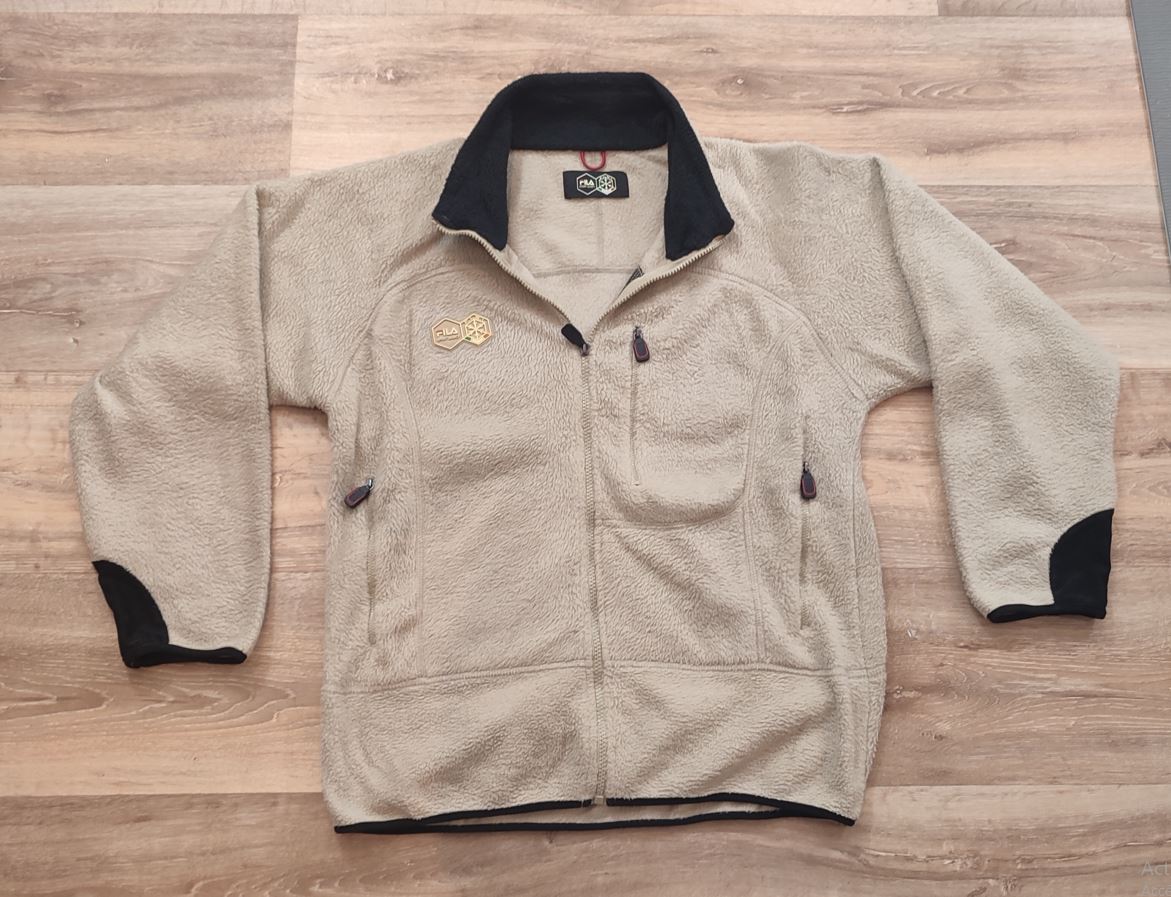 Vêtement Homme Veste Sweat gilet beige Fila sport Legacy taille S / M #RETROSTREET