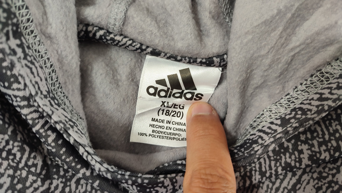 Vêtement Homme garçon Sweat sweatshirt à capuche gris Adidas taille XL garçon #Retrostreet