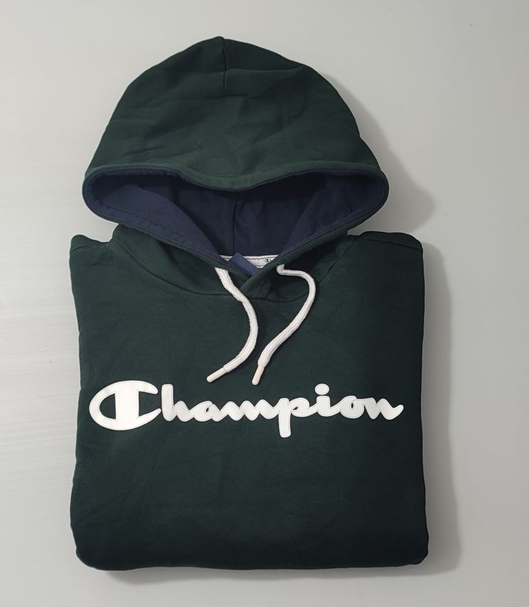 Vêtement Homme Sweat capuche vert foncé Champion taille L #RETROSTREET