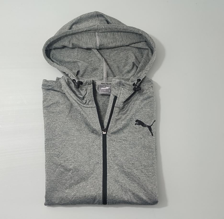 Vêtement Homme veste capuche zip Puma grise taille M #RETROSTREET
