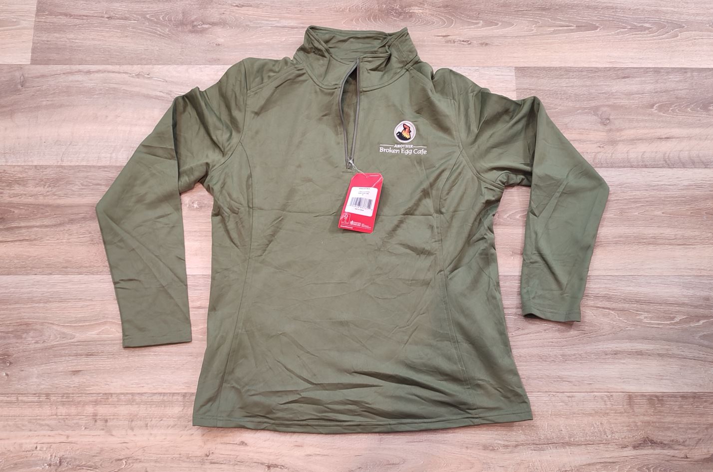 Vêtement femme Sweat zippé 1/4 Haut de sport kaki The North Face TNF taille XL #Retrostreet