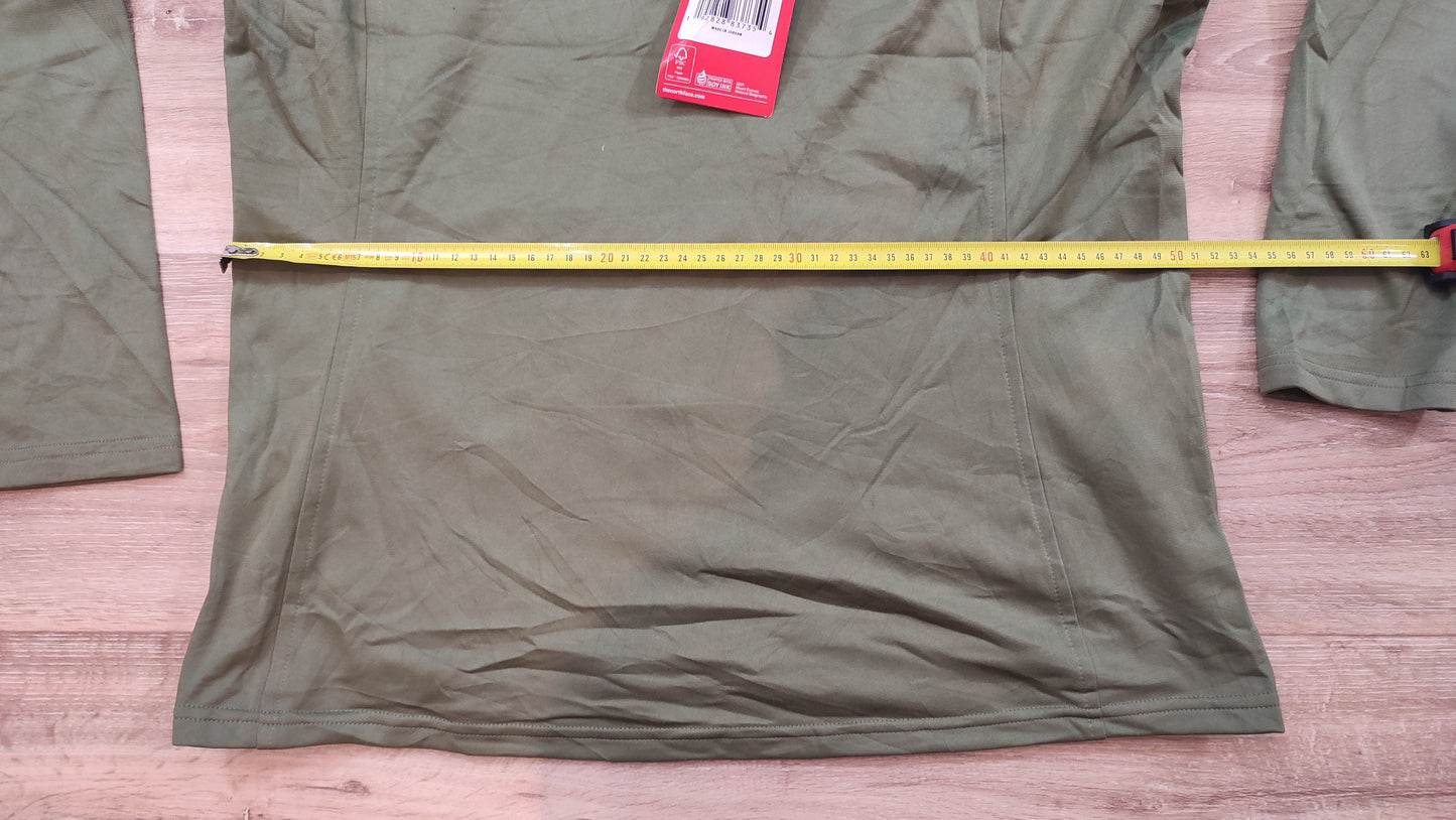 Vêtement femme Sweat zippé 1/4 Haut de sport kaki The North Face TNF taille XL #Retrostreet