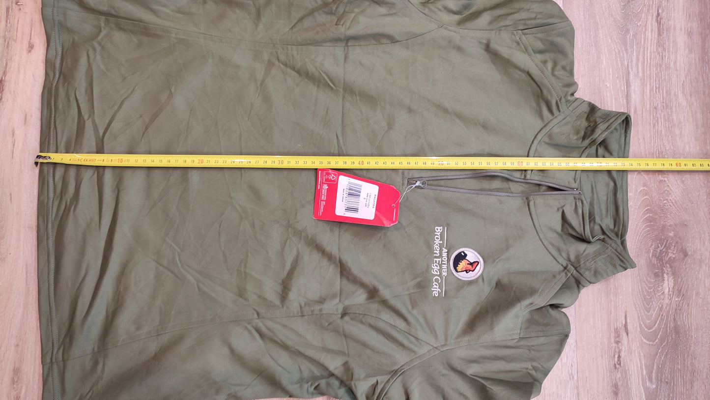 Vêtement femme Sweat zippé 1/4 Haut de sport kaki The North Face TNF taille XL #Retrostreet